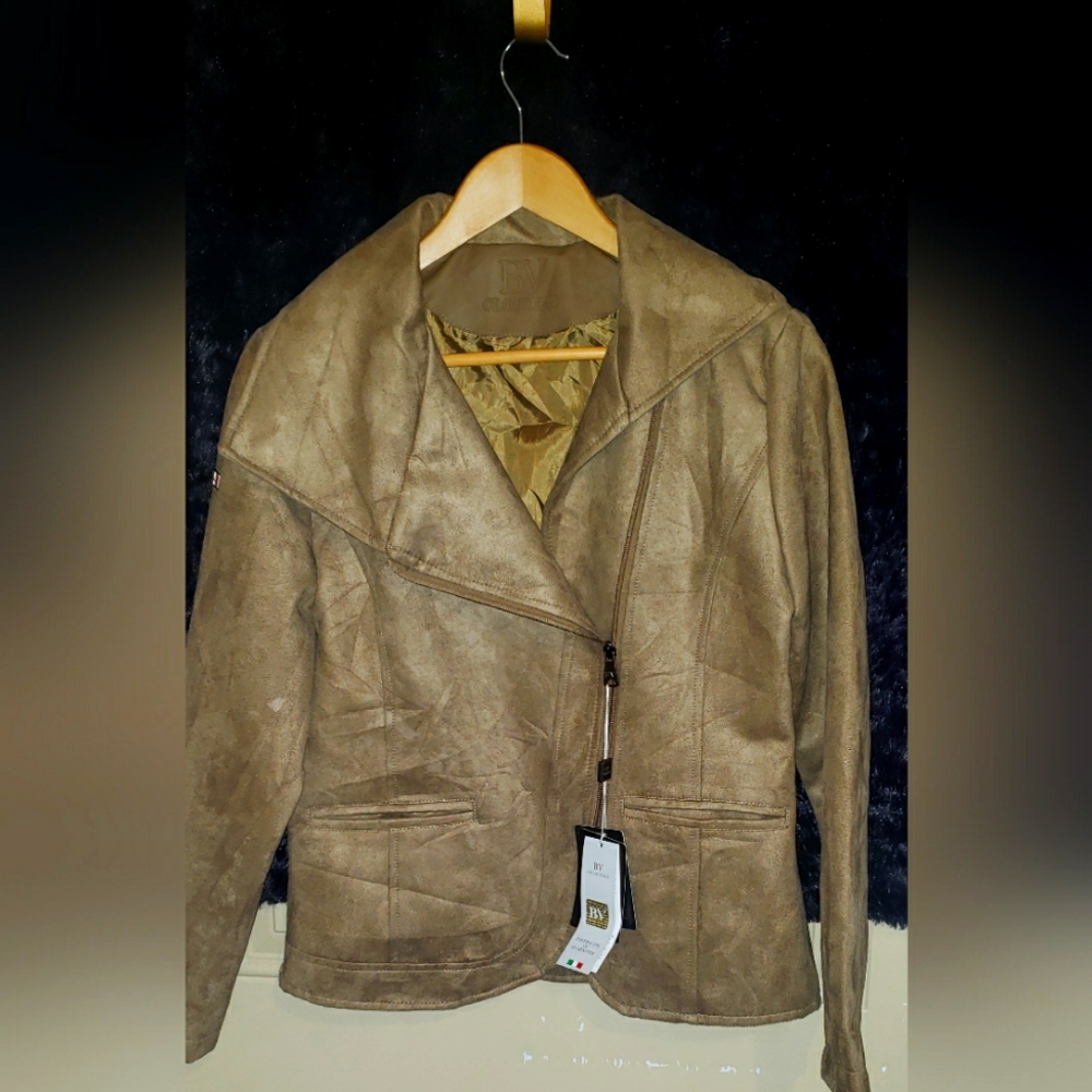 BV Collection ladies Sm Tan Suede jacket